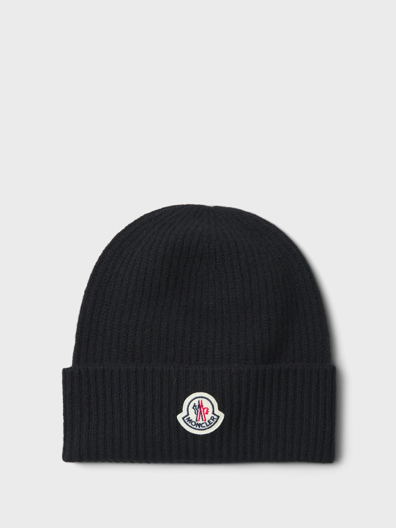 Moncler - 3B00054 Berretto Tricot Hat in Black