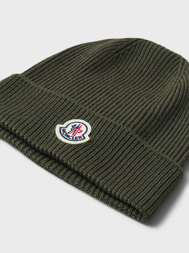Moncler - 3B70500 Berretto Tricot Hat in Green