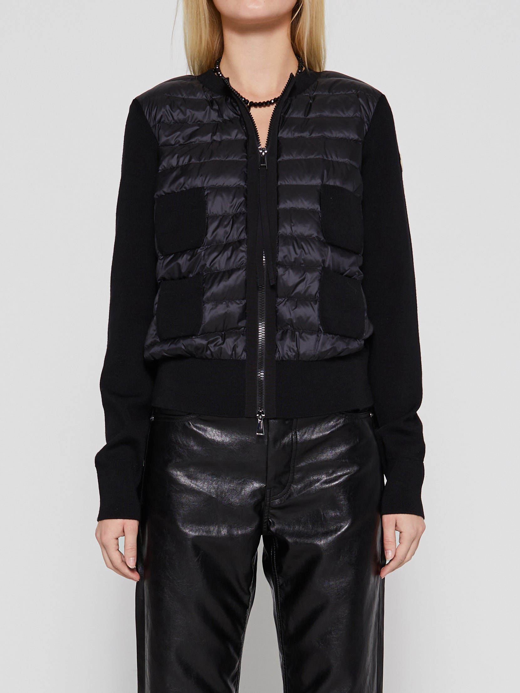 Moncler - 9B51000 Cardigan Tricot in Black