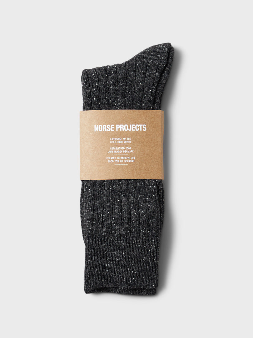 Norse Projects - Bjarki Neps in Charcoal Melange