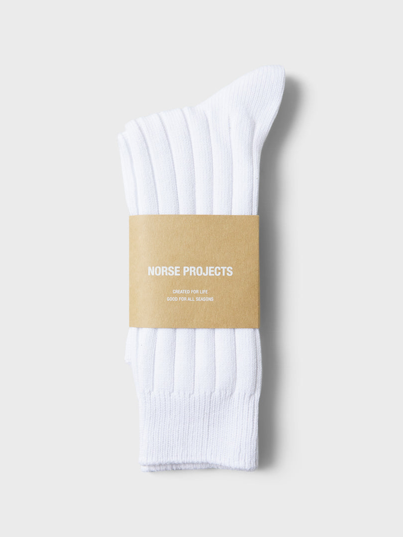 Bjarki Cordura Rib Socks in White