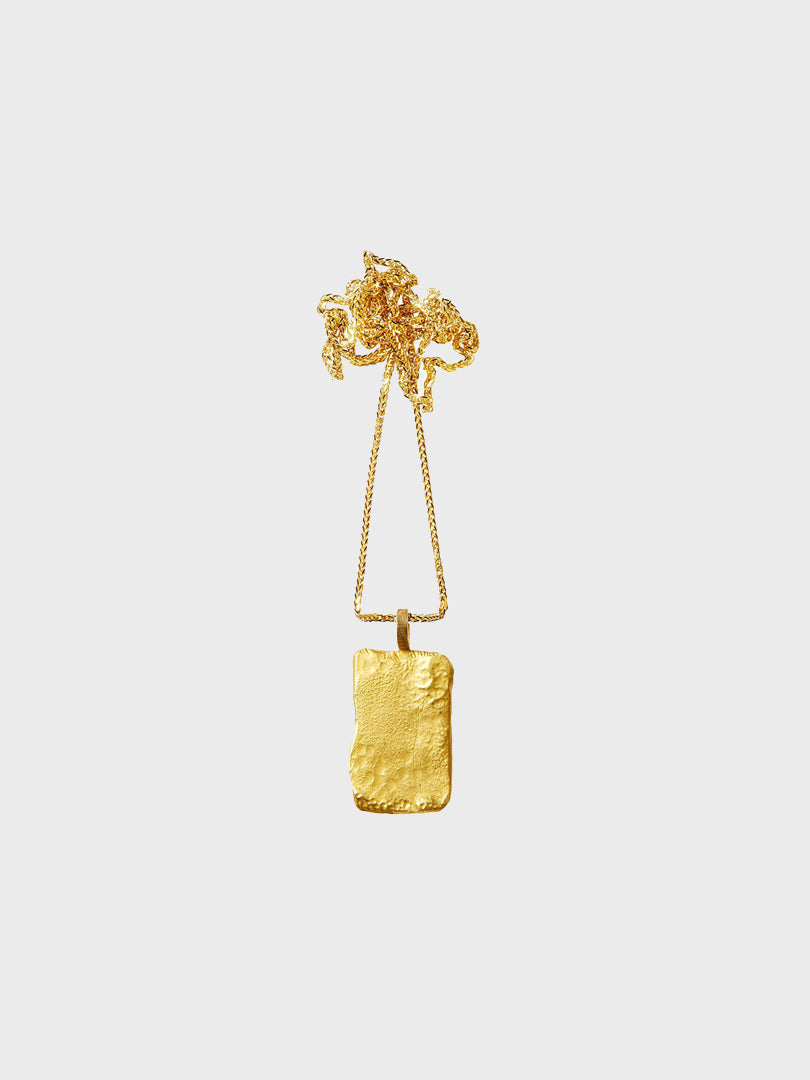 Elhanati - Palma Tag Necklace in 18k Yellow Gold