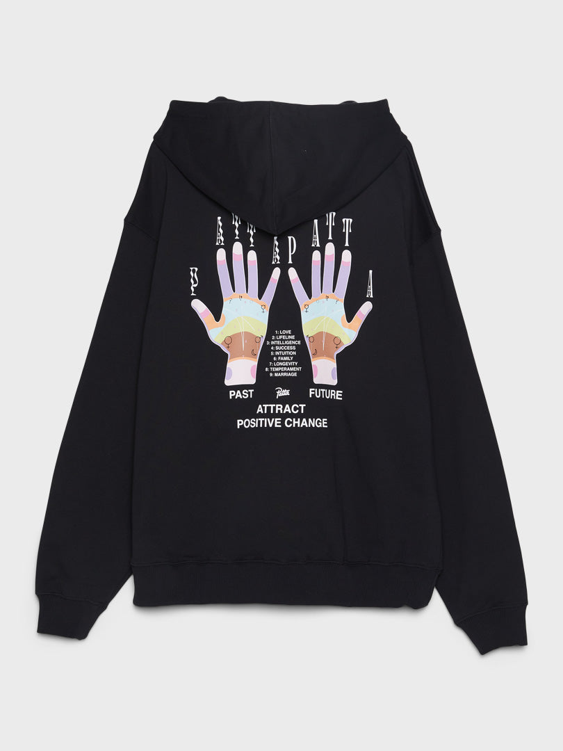 Palmistry Boxy Hooded Sweater in Black