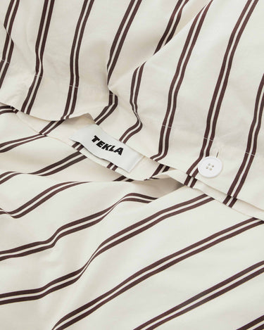 Tekla - Percale Duvet Cover in Hopper Stripes