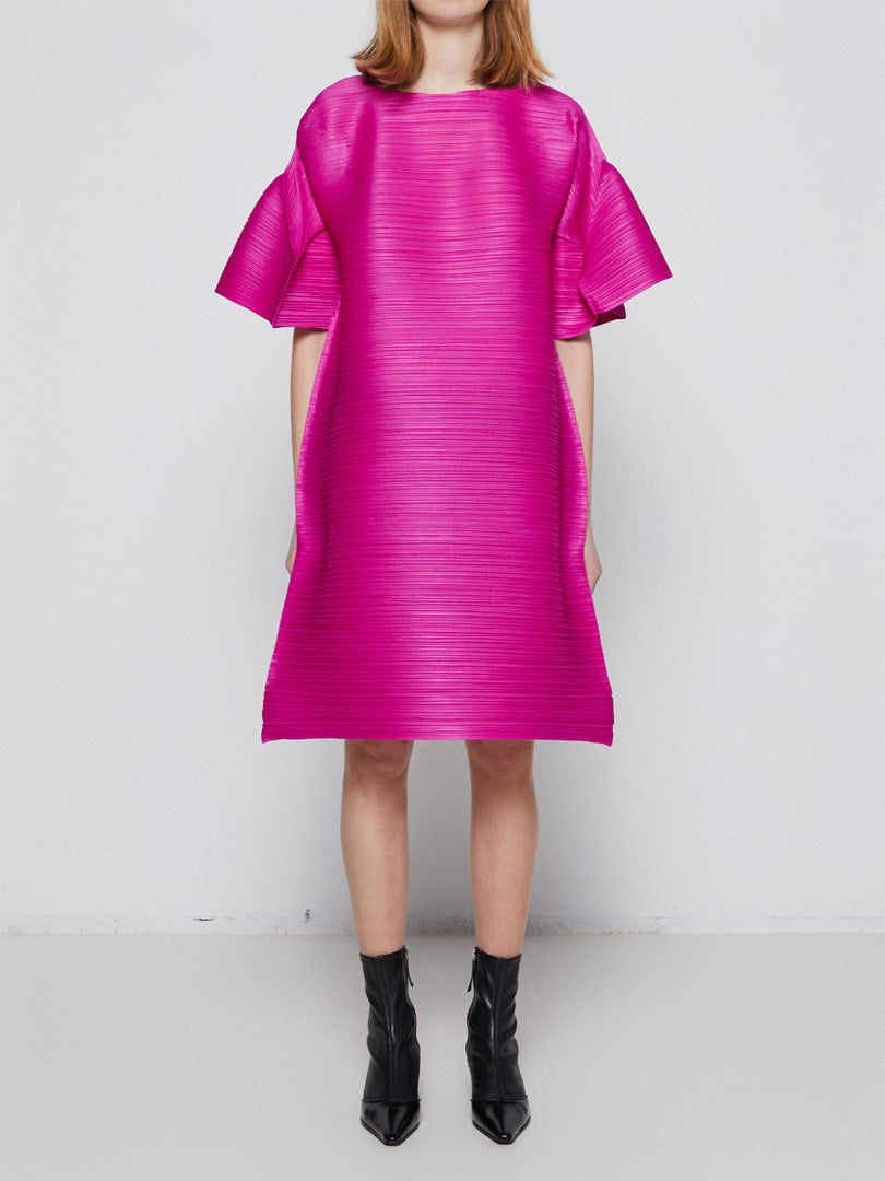 Pleats Please Issey Miyake - Pleated Dress in Pink