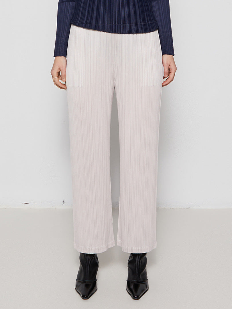 Pleats Please Issey Miyake Skirtpanel wide cropped highrise pleated  trousers  Clothes design Pleats please issey miyake High waisted wide  leg pants