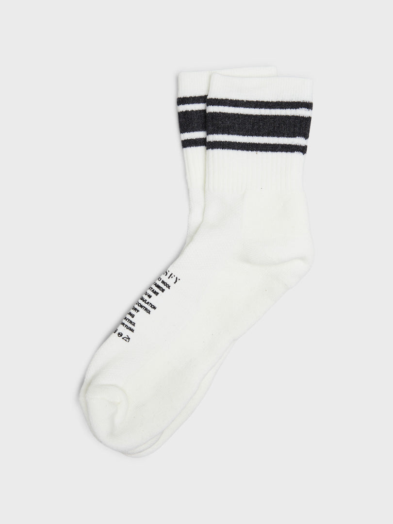 Satisfy - Merino Tube Socks in White and Black