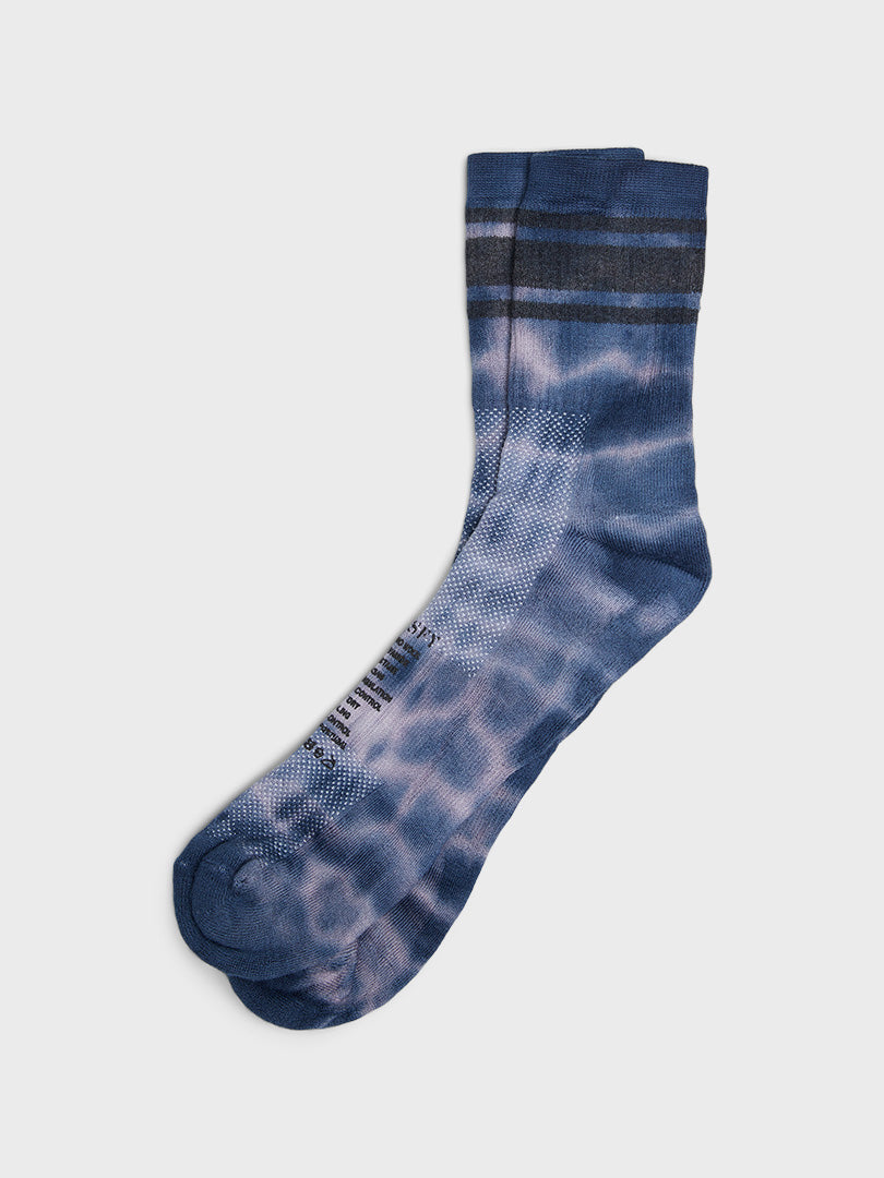 Satisfy - Merino Tube Socks in Black and Blue