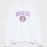 Sporty & Rich - Diana Crewneck in White and Purple