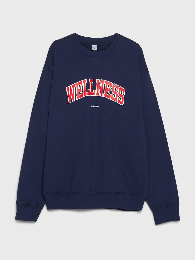 Wellness Ivy Crewneck in Navy and Sports Red