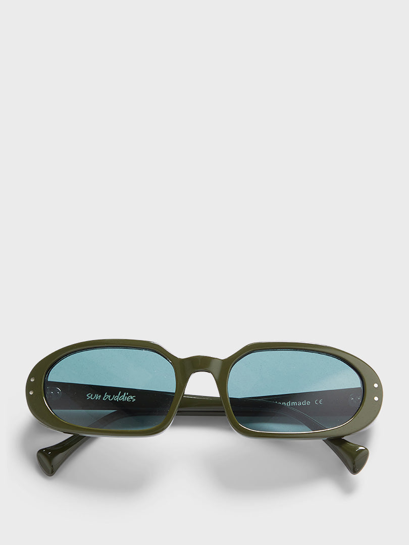 Sunbuddies -Barret Sunglasses in Solid Green