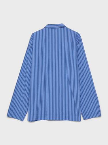 Tekla - Poplin Pyjamas Shirt in Boro Stripes