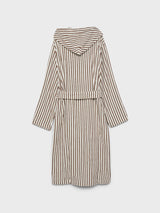 Tekla - Hooded Bathrobe in Kodiak Stripes