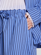 Tekla - Poplin Pyjamas Shorts in Boro Stripes
