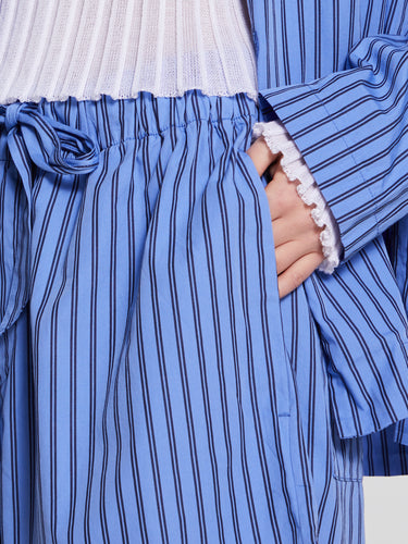 Tekla - Poplin Pyjamas Shorts in Boro Stripes