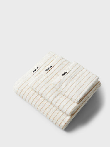 Tekla - Guest Towel in Sienna Stripes