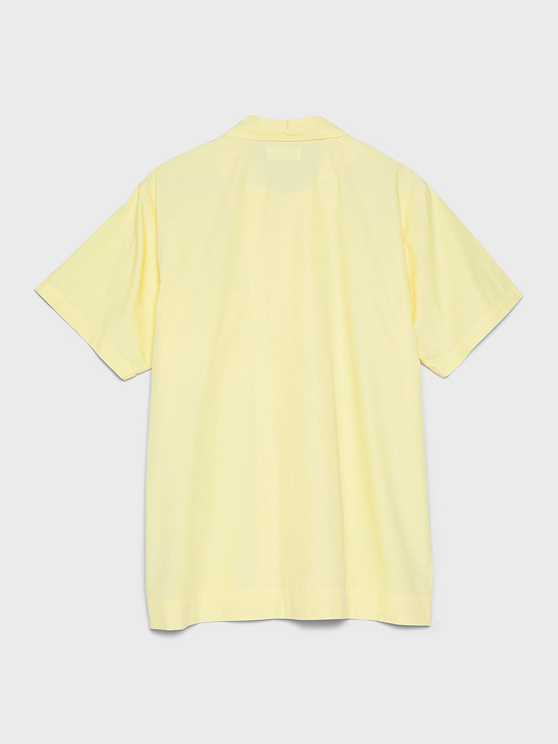 Poplin Pyjamas Kortærmet Skjorte i Lemonade