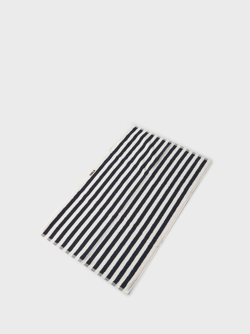 Hand Towel in Black Stripes
