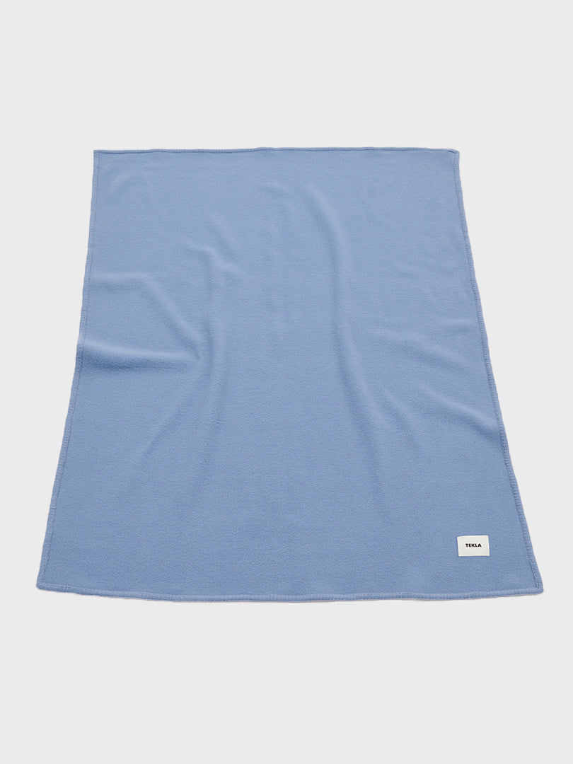 Merino Wool Blanket in Blue Dawn