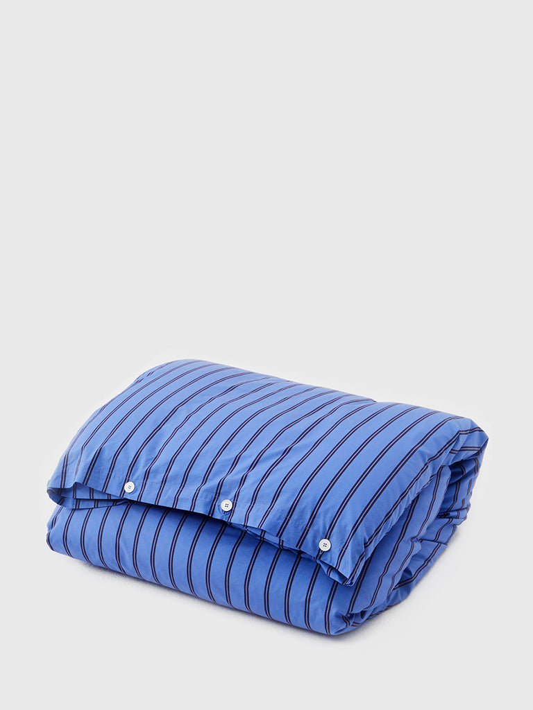 Tekla - Percale Duvet Cover in Boro Stripes