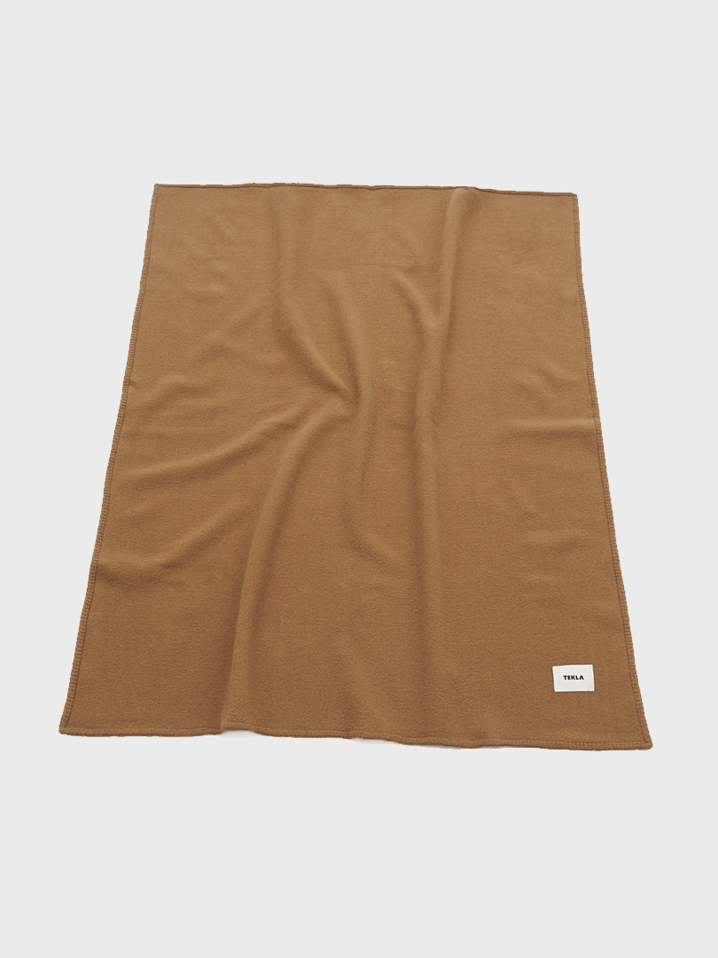 Merino Wool Blanket in Camel