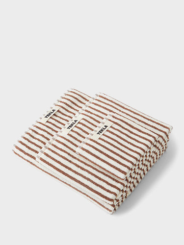 Tekla - Guest Towel in Kodiak Stripes