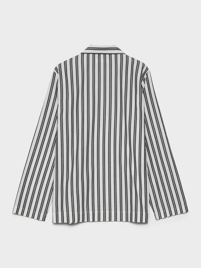 Poplin Pyjamas Shirt in Night Stripes