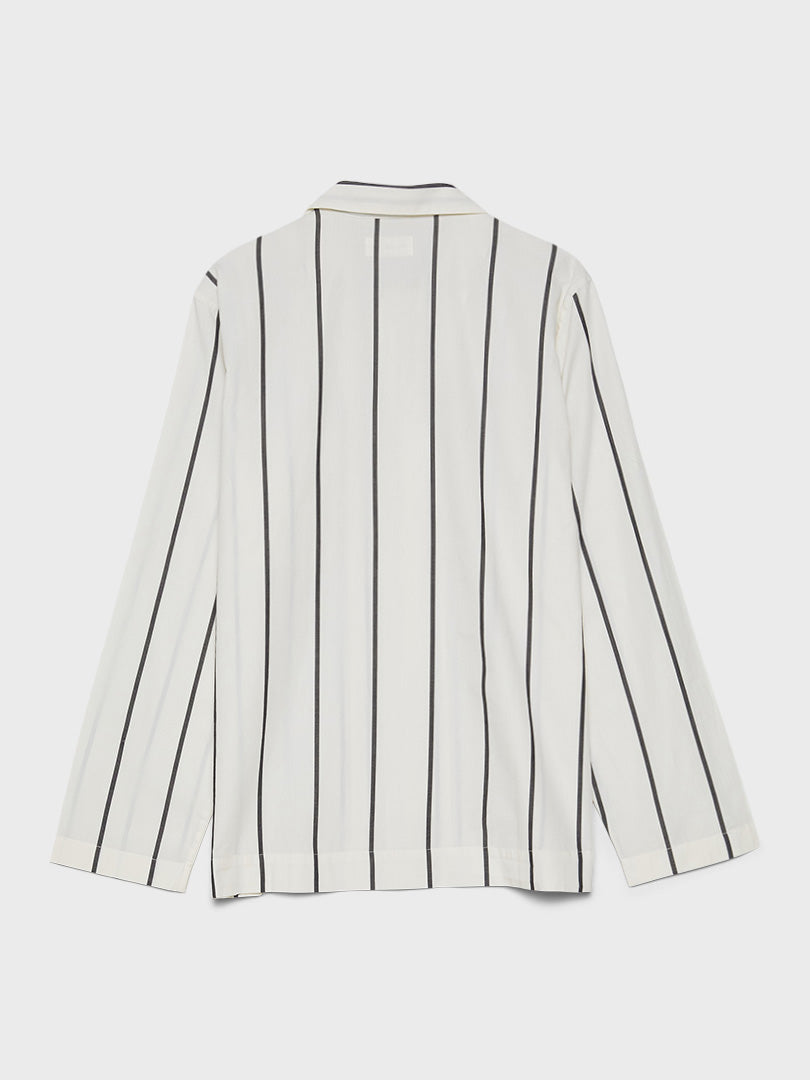 Poplin Pyjamas Shirt in Shadow Stripes