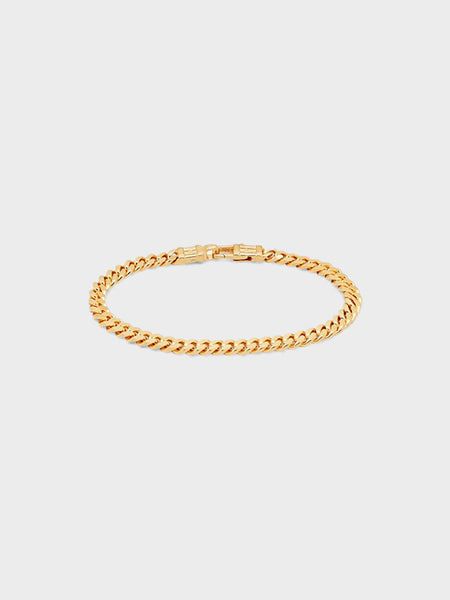 Curb L Bracelet with Gold Plating