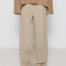 TOTEME - Mid-Waist Straight Trousers in Wheat Melange