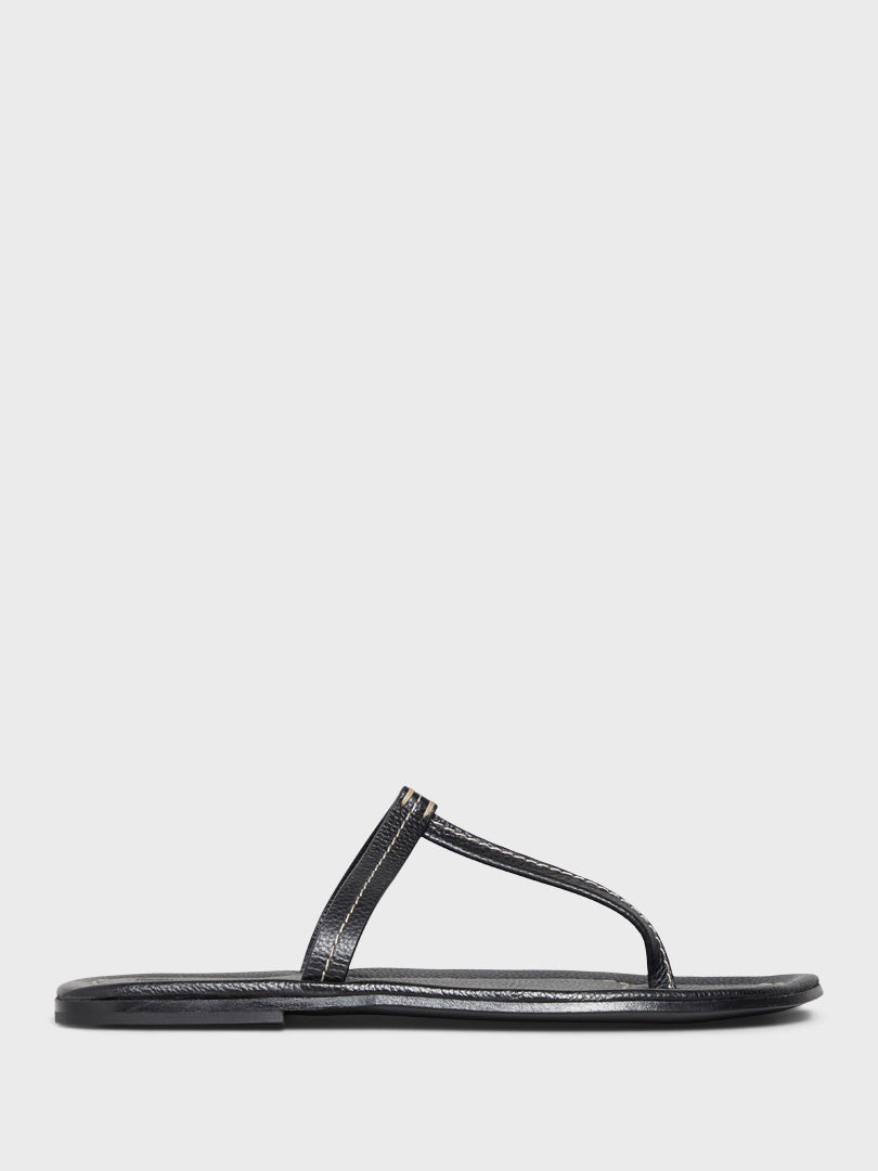 TOTEME - The T-Strap Sandals in Black