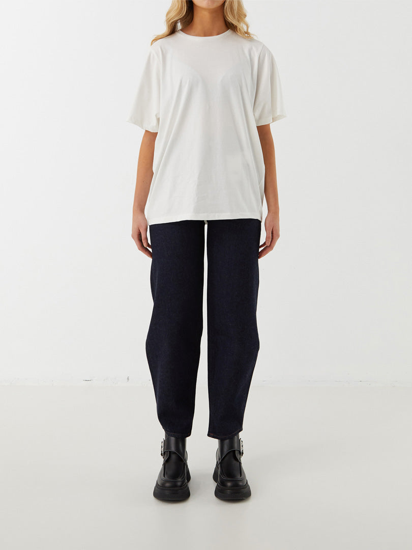 Oversized Cotton T-shirt in Off-White