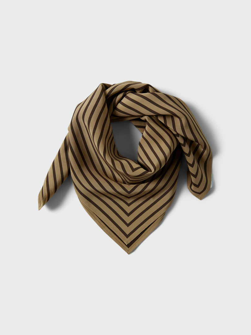 Signature monogram silk scarf crème – Totême
