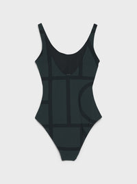 TOTEME - Monogram Swimsuit in Black