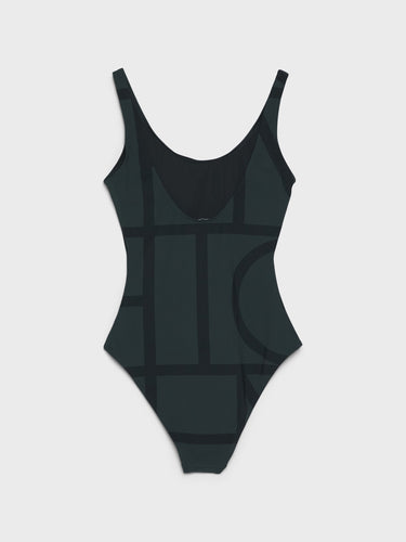 TOTEME - Monogram Swimsuit in Black