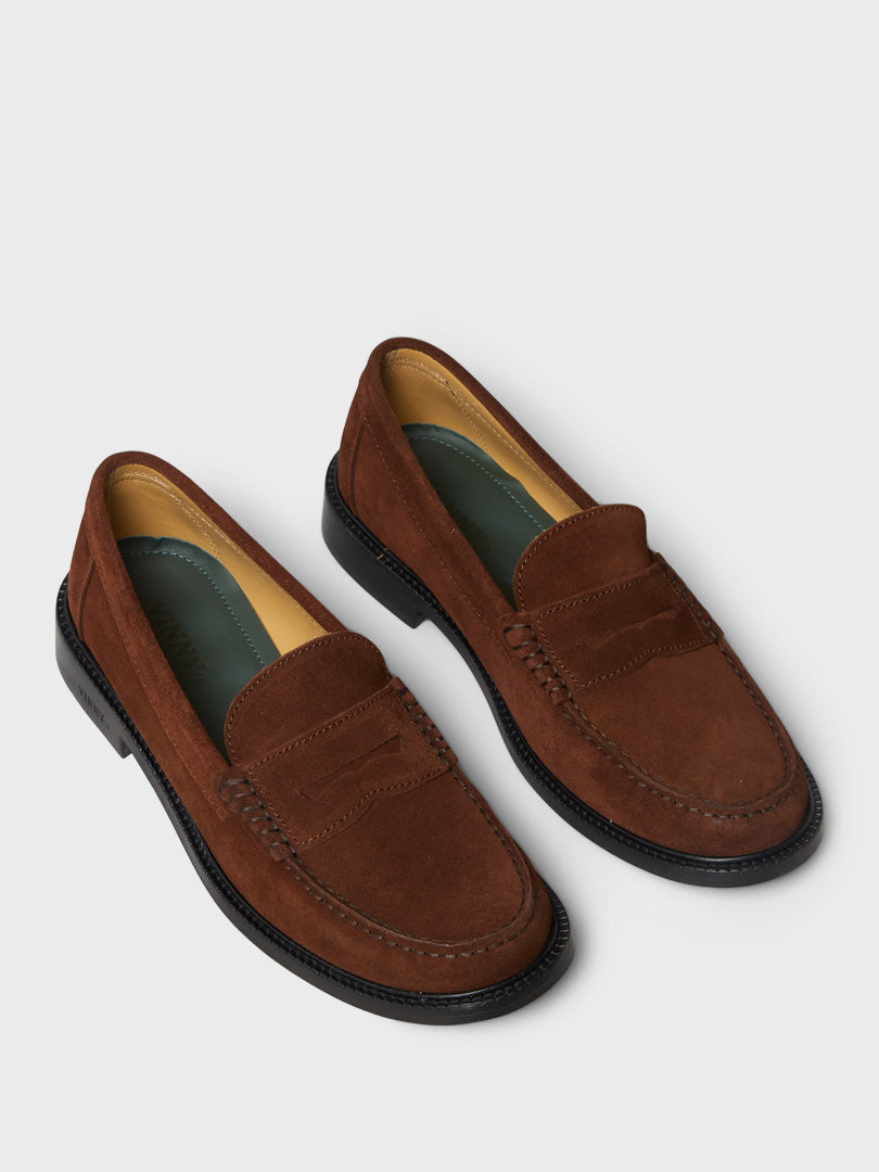 Yardee Mocassin Loafers in Suede Brown